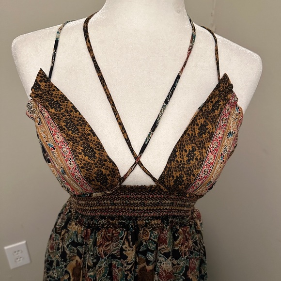Free People Real Love Floral Maxi Dress Size XS Twilight Combo - Picture 10 of 11